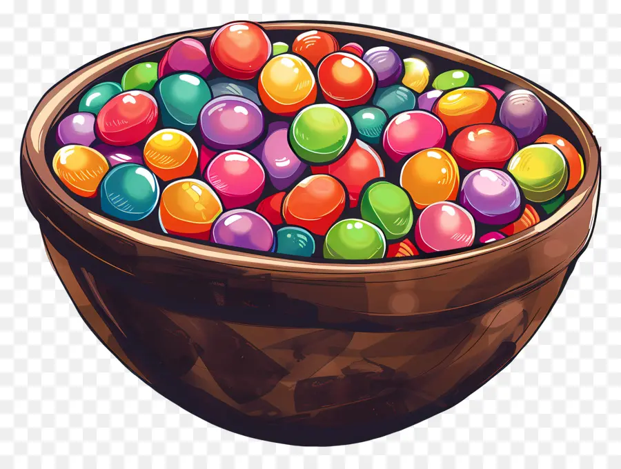 Bol De Bonbons，Coloré De Bonbons PNG