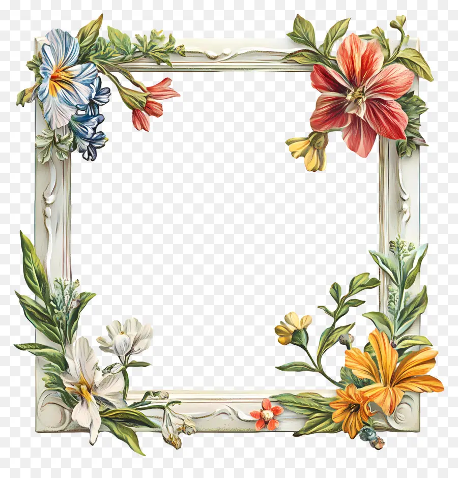 Cadre Floral，Fleurs PNG