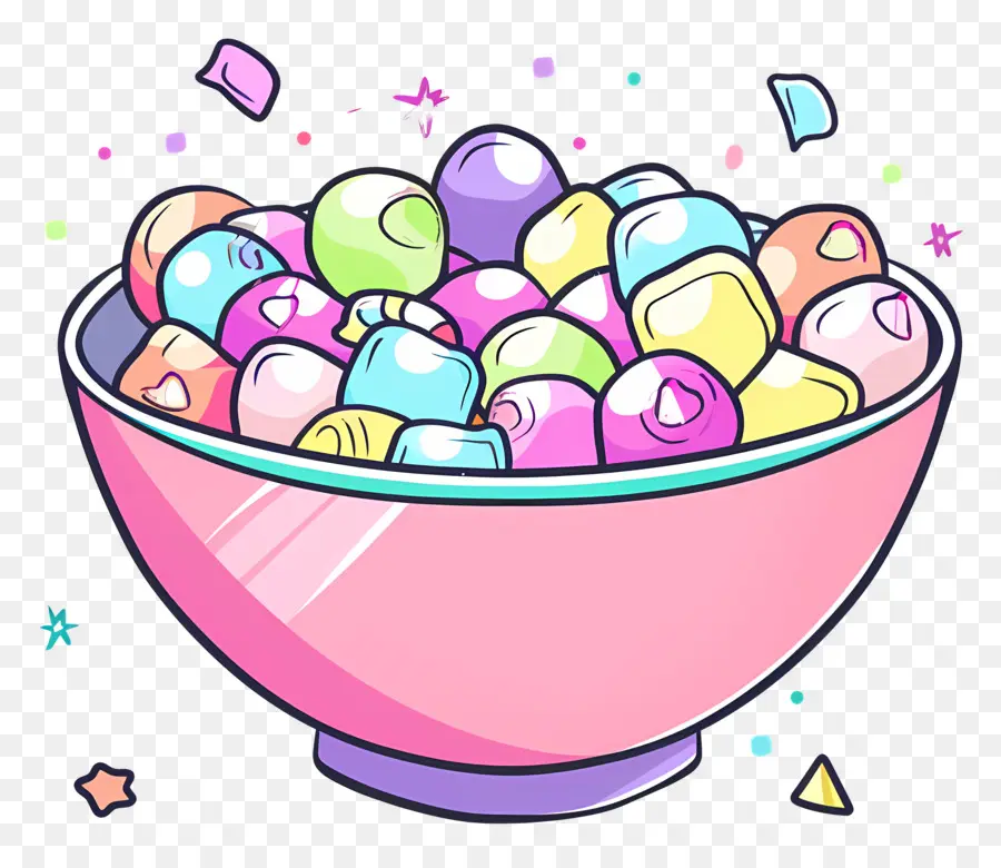 Bol De Bonbons Colorés，Bonbons PNG