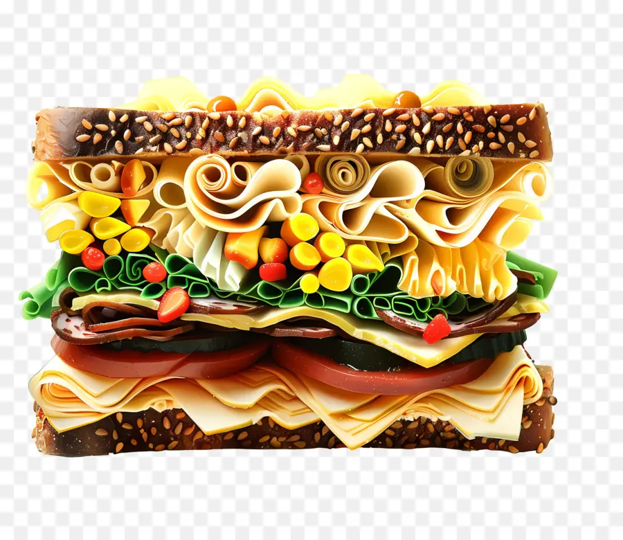 Délicieux Sandwich，Pain PNG