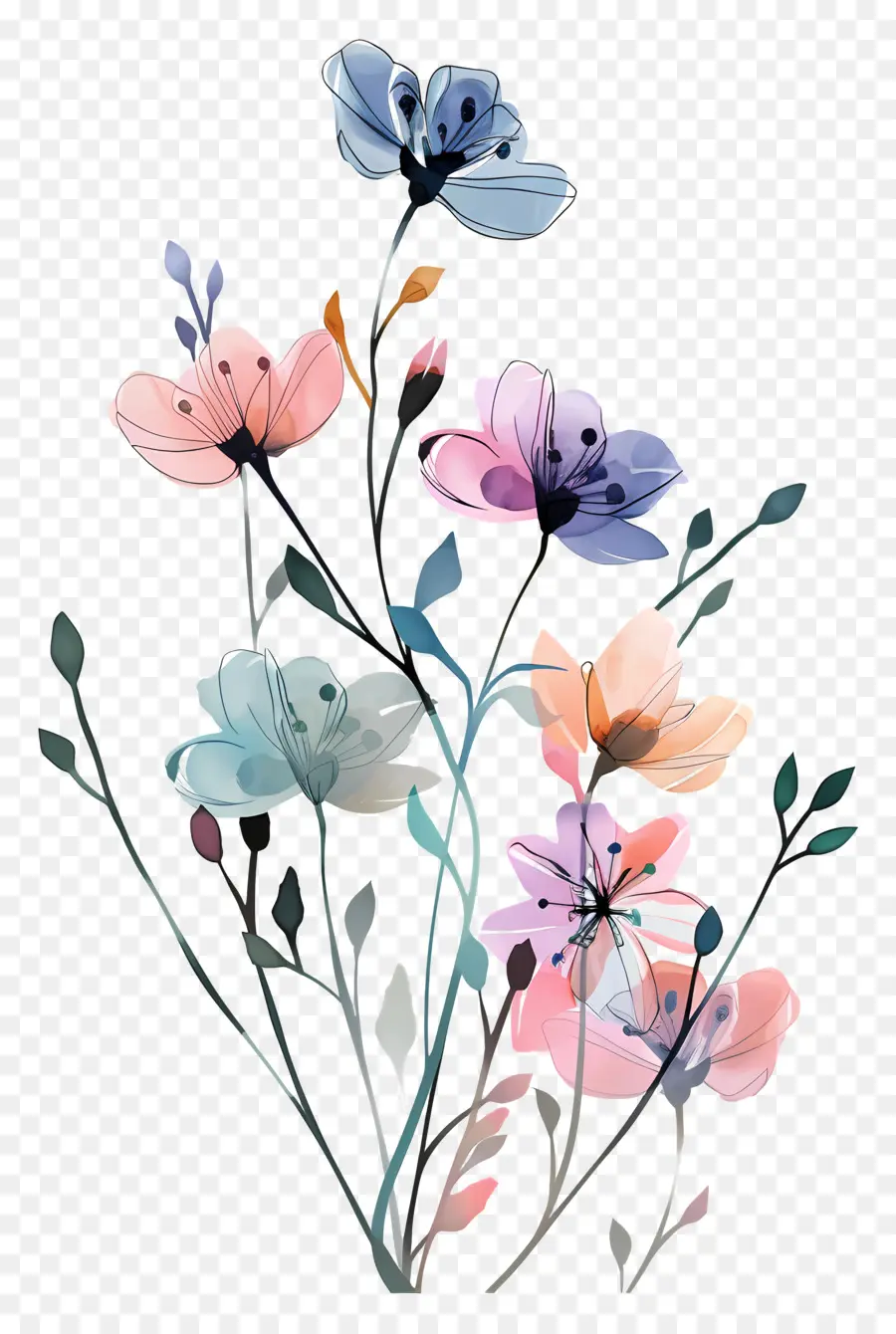 Pastel De Fleurs，Bouquet PNG