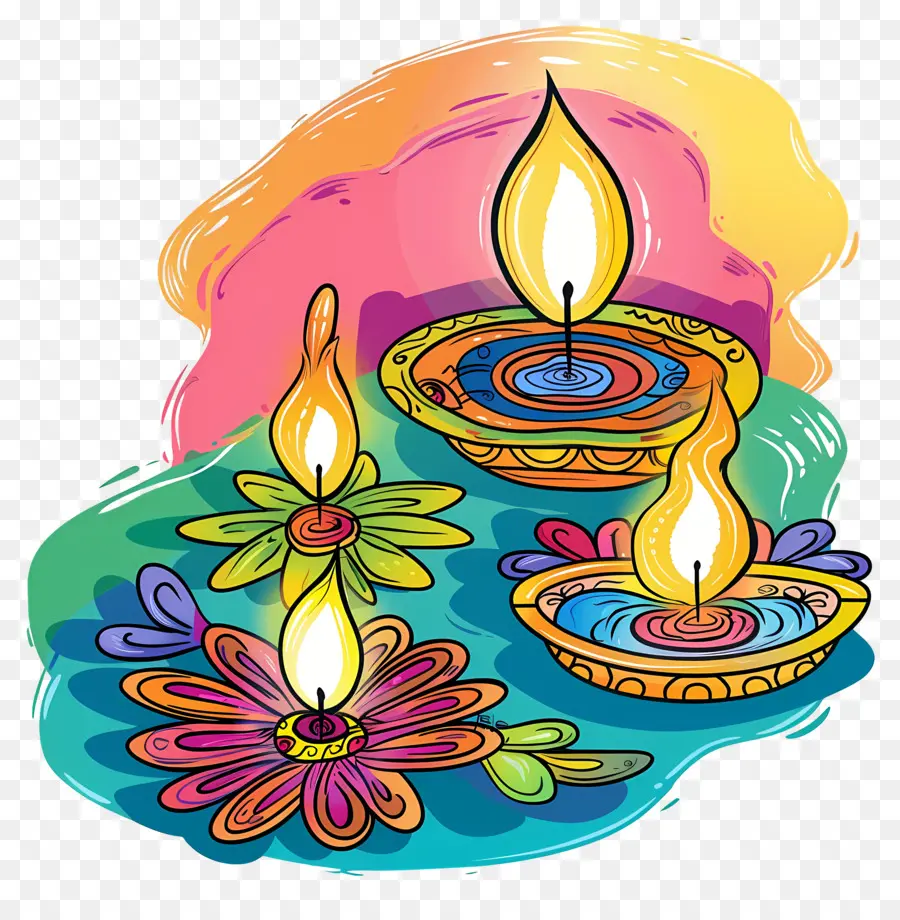 Festival De Diwali，Festive Bougie PNG