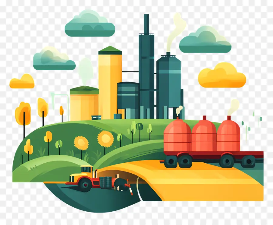 Paysage Industriel，Usine PNG