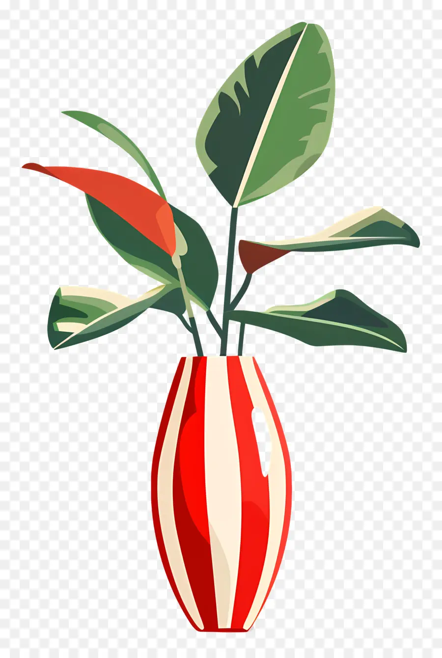 Plante En Vase，Feuilles PNG