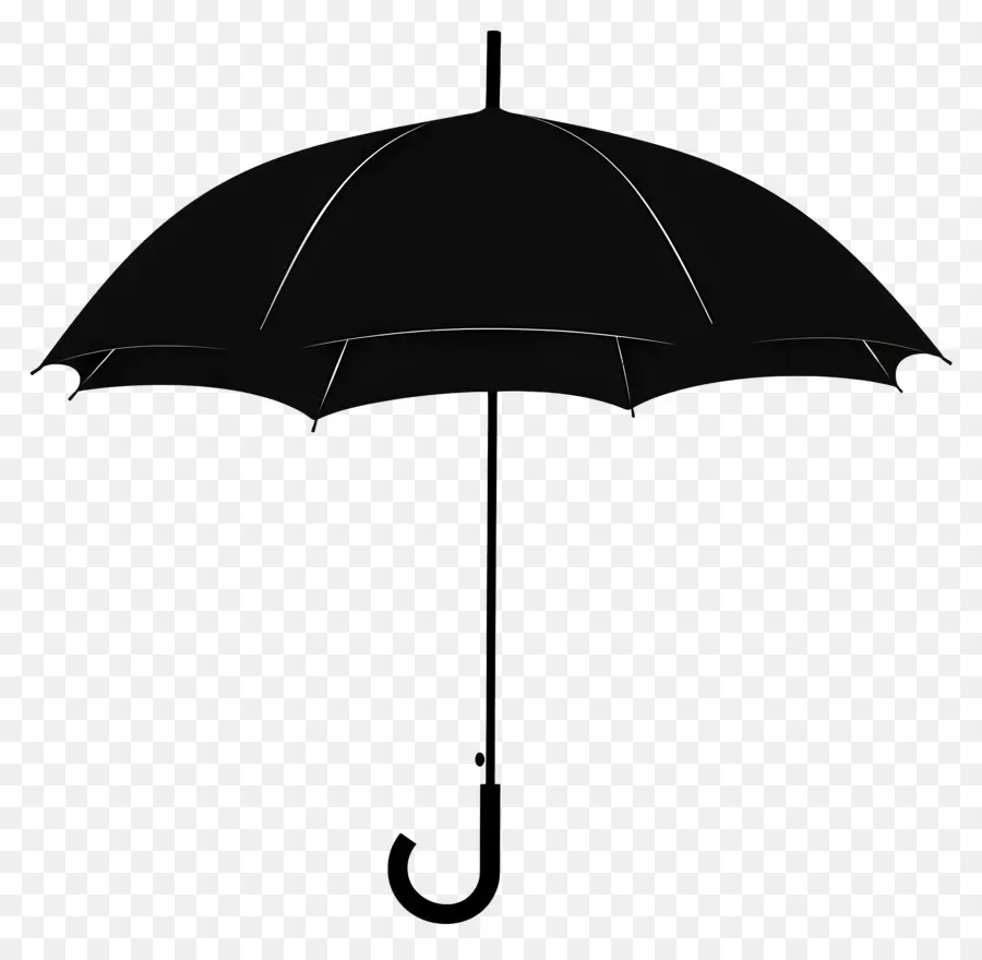 Parapluie Silhouette，Parapluie Noir PNG