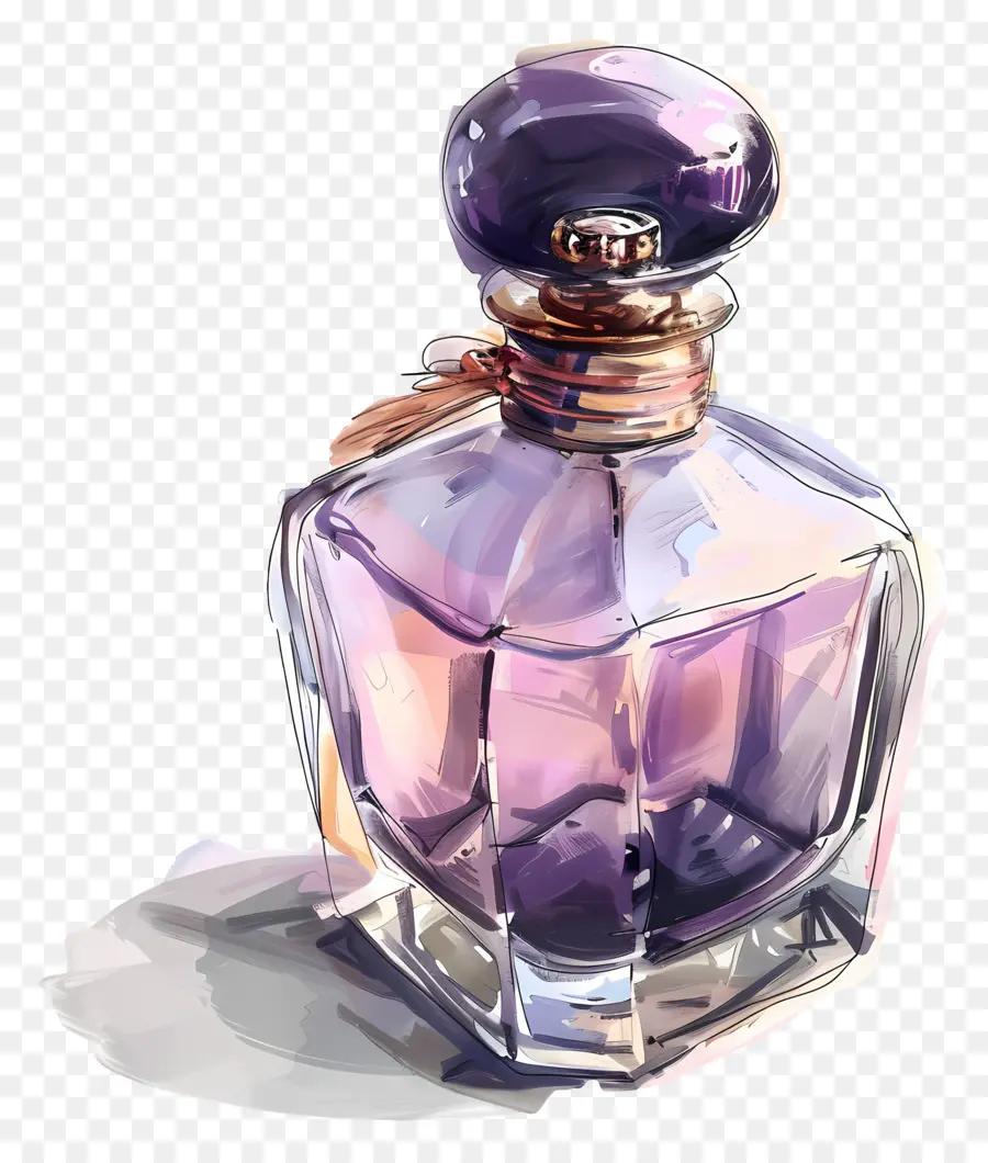 Bouteille De Parfum，Peinture à L'aquarelle PNG