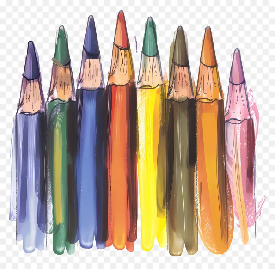 Colorie，Crayons De Couleur PNG