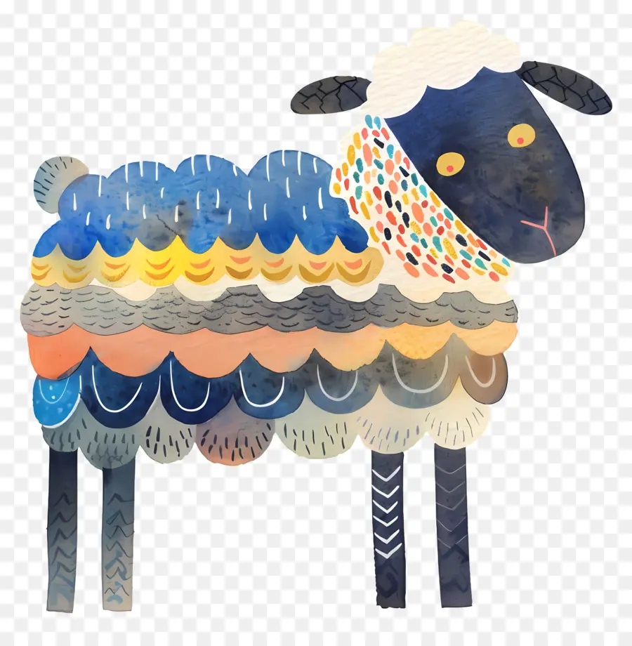 Les Moutons，Coloré PNG