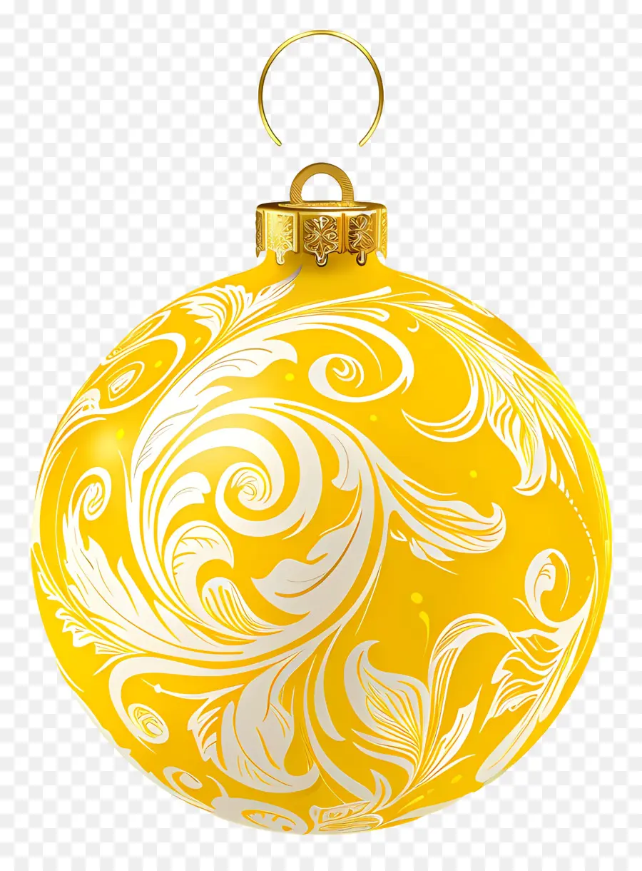 Ornement De Noël，Ornement De Noël Jaune PNG