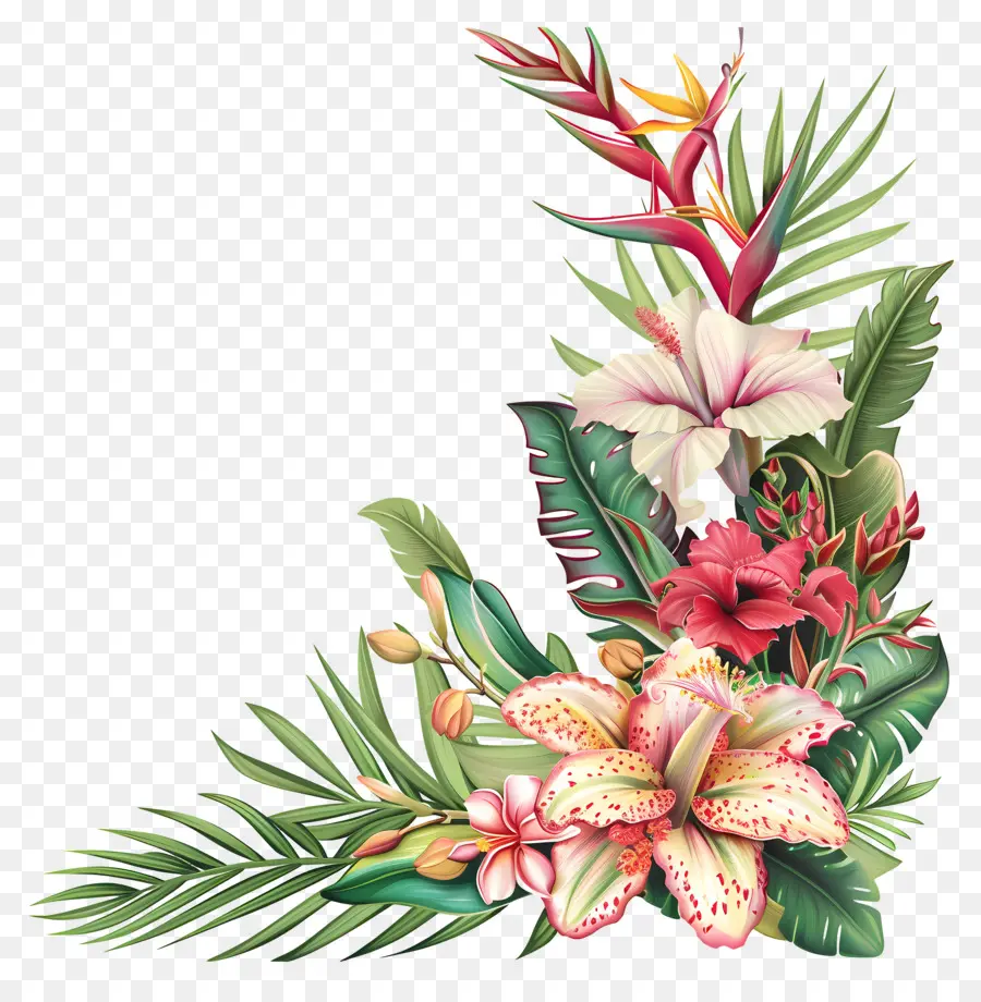 Fleur Tropicale，Bouquet De Fleurs PNG