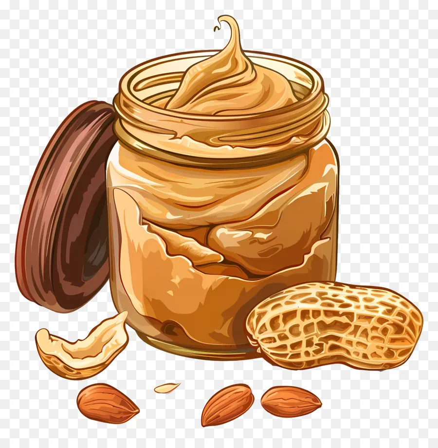 Pot De Beurre De Cacahuète，Noix PNG