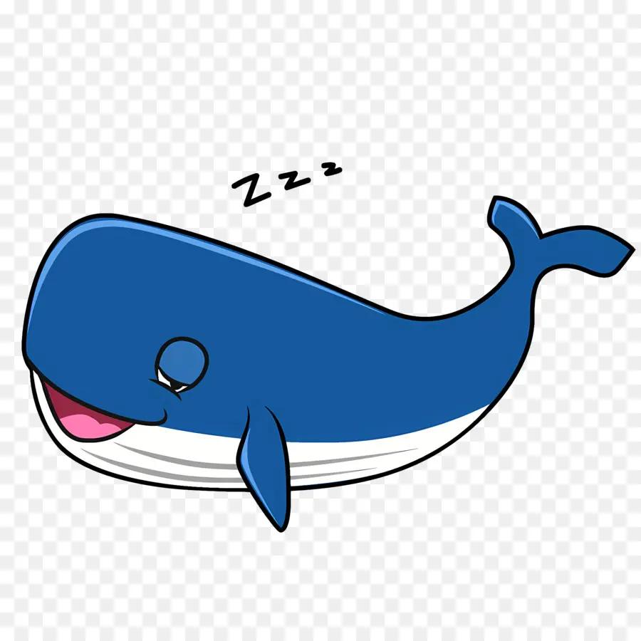 Baleine Endormie，Bleu PNG