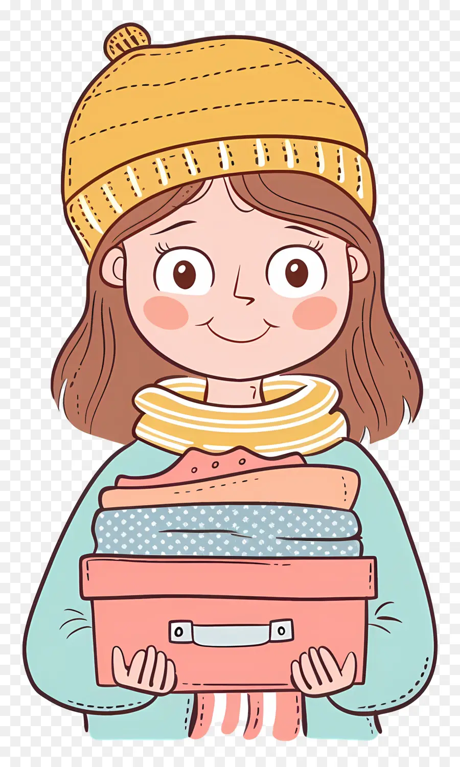 Fille Avec Des Vêtements，Hiver PNG