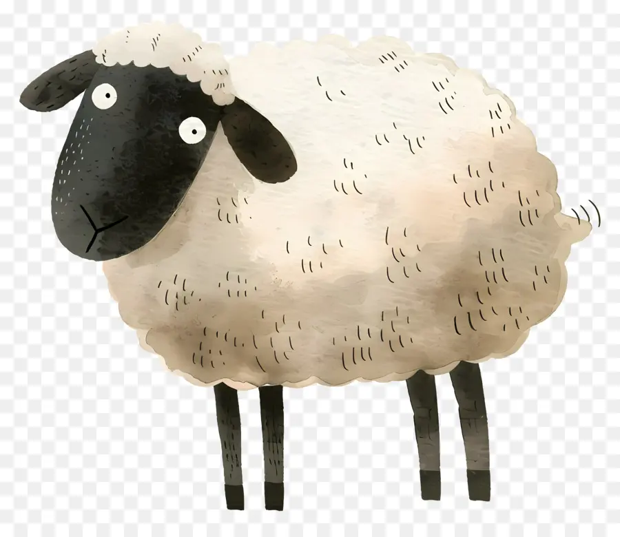 Mouton，Visage Noir PNG