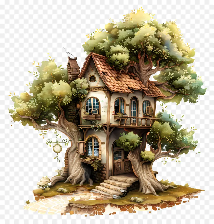 Cabane Dans Les Arbres，Arbres PNG