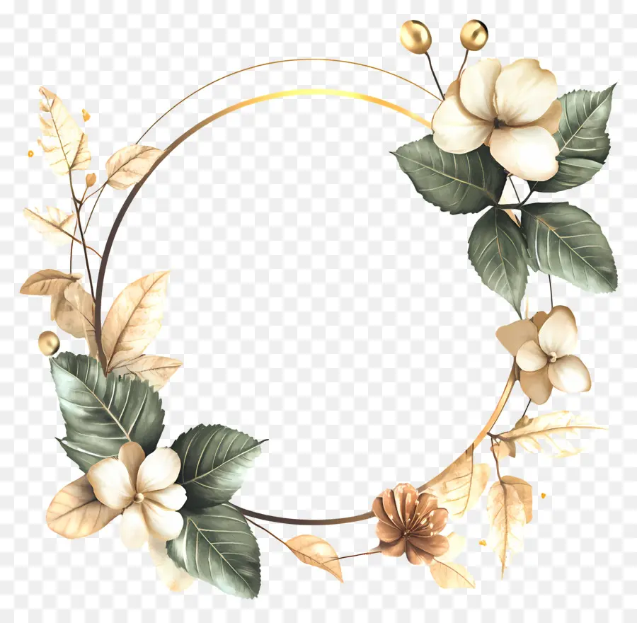 Couronne Florale，Fleurs PNG