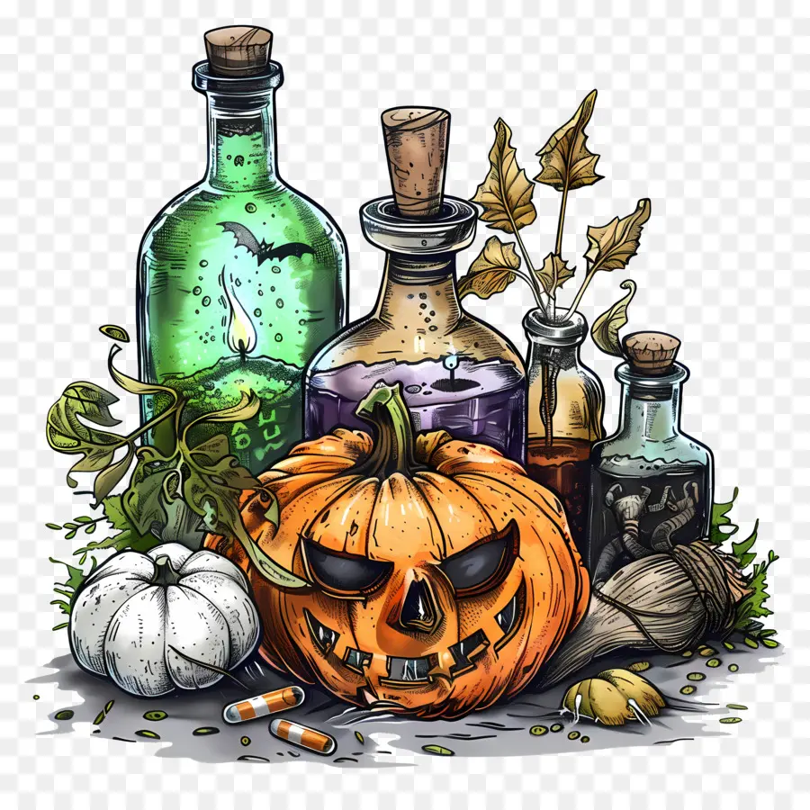 Décorations D'halloween，Citrouille PNG