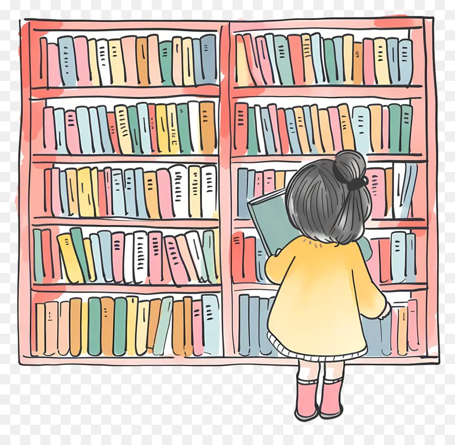 Fille Lisant，Bibliothèque PNG