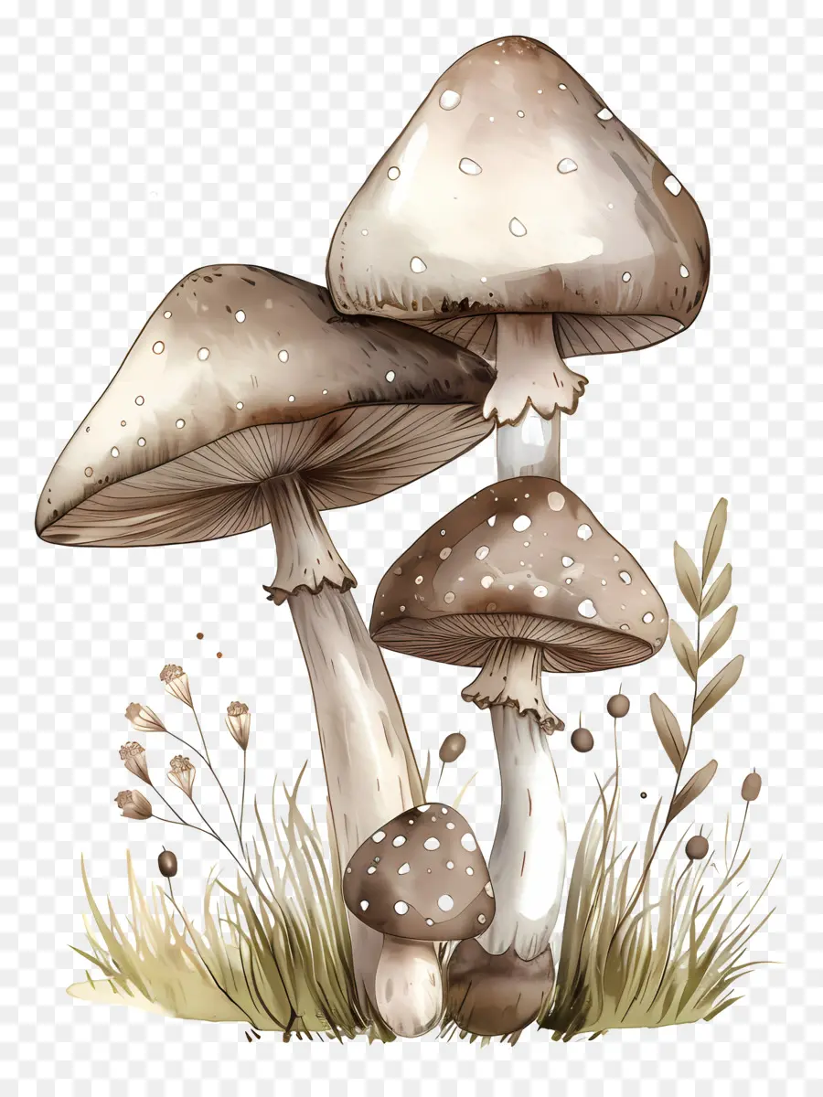 Champignons à Feuilles Jaunes，Feuille Jaune PNG