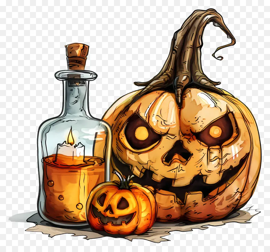 Poison D'halloween，Jackolantern PNG