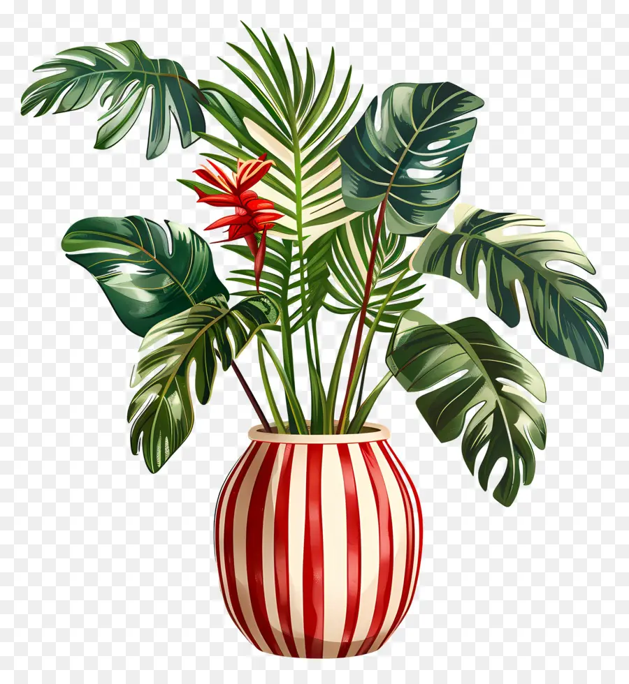 Plante Tropicale，Vase En Céramique PNG