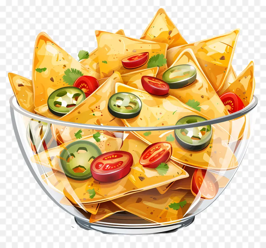 Bol De Nachos，Les Chips De Maïs PNG