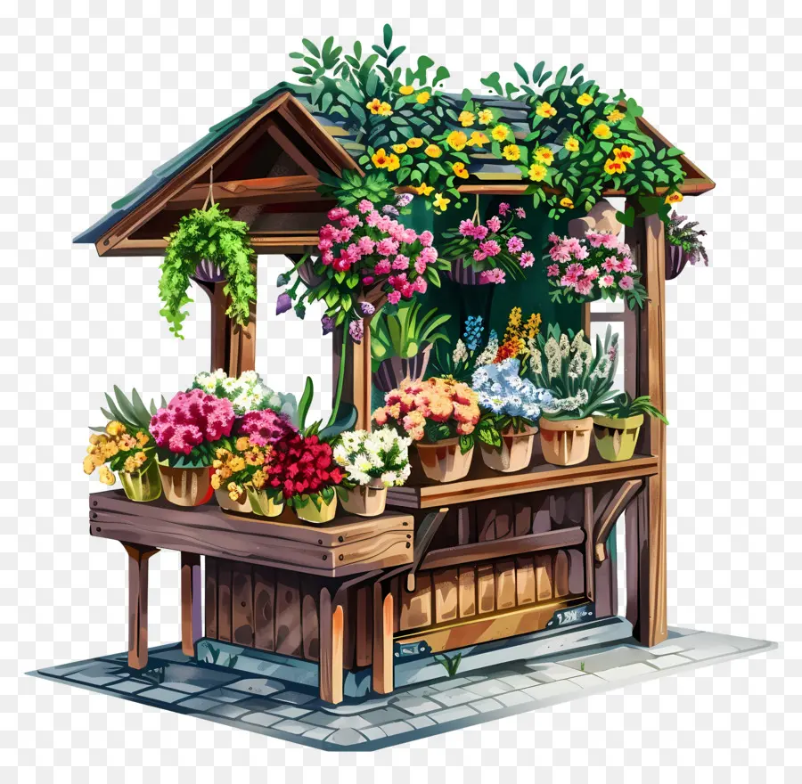 Stand De Fleurs，Fleurs PNG