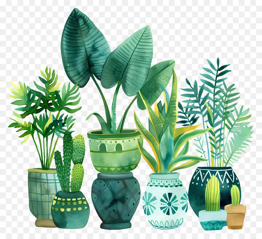 Plantes En Pot，Verdure PNG