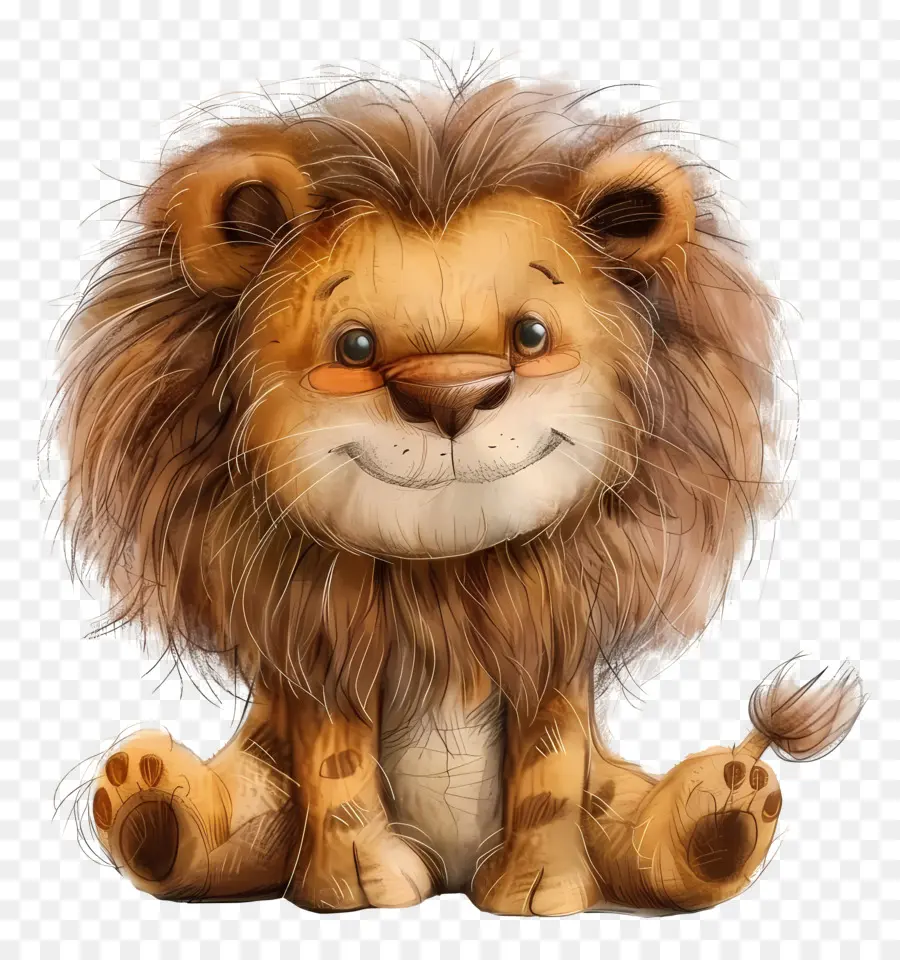 Mignon Lion，Dessin Animé Lion PNG