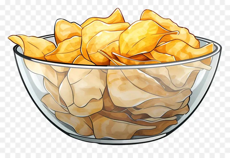 Bol De Frites，Chips Frits Croustillants PNG