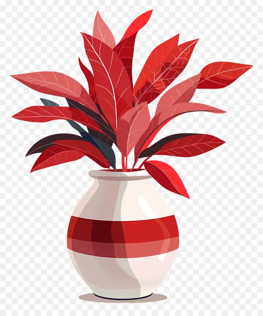 Plante Rouge，Vase PNG