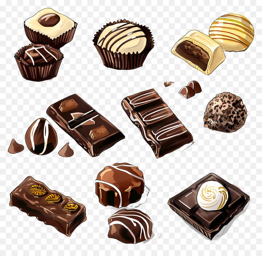 Chocolats Assortis，Bonbons PNG