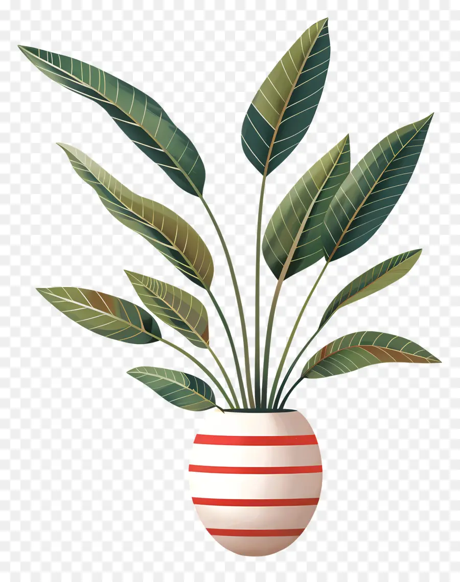 Plante En Pot，Feuilles PNG