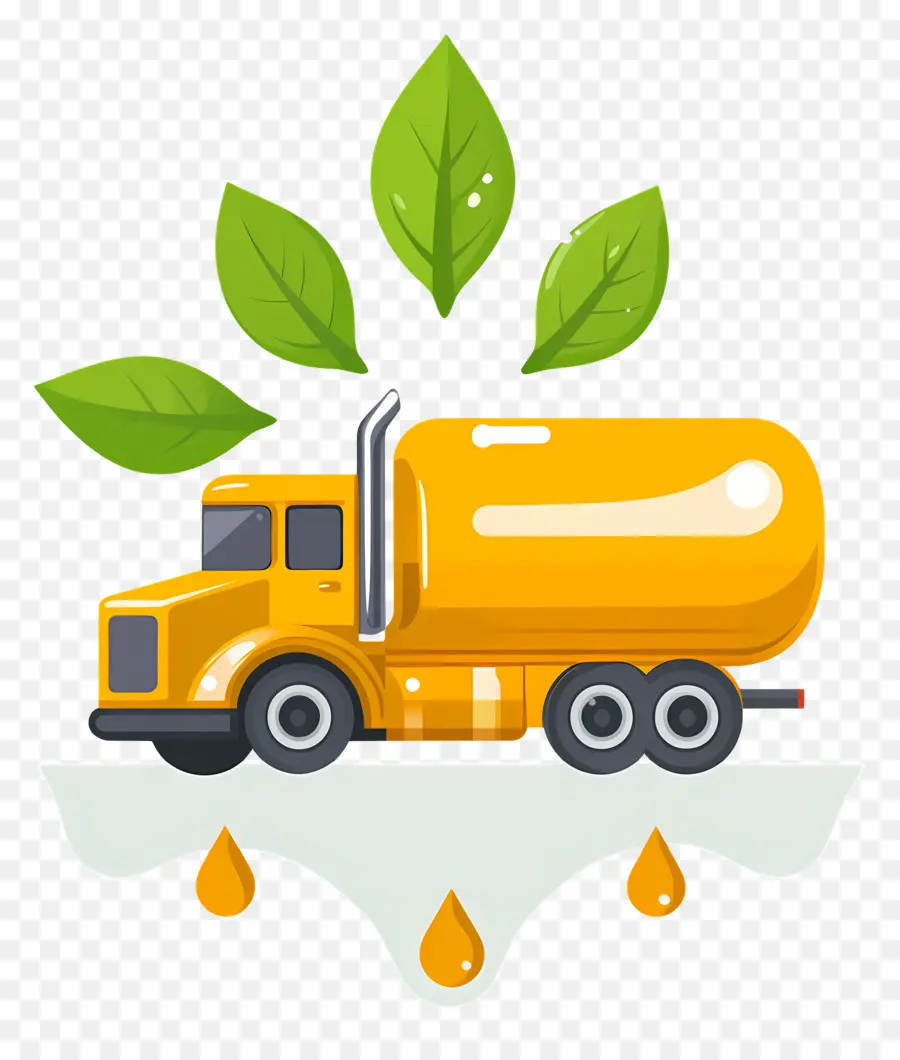 Camion Jaune，Feuilles PNG