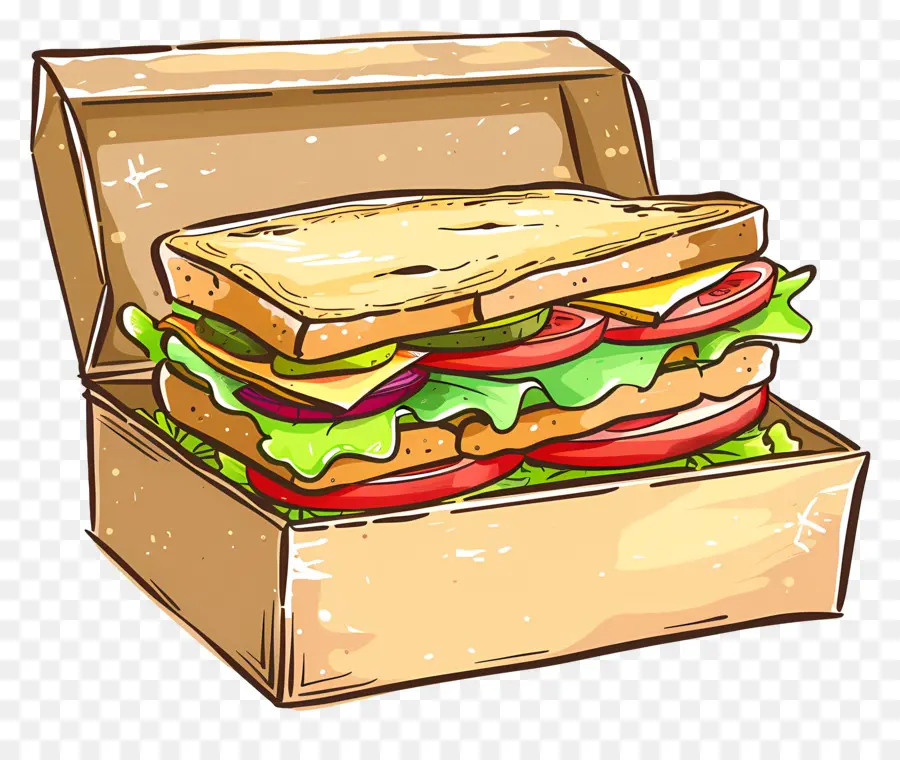 Sandwich Dans La Boîte，Sandwich PNG