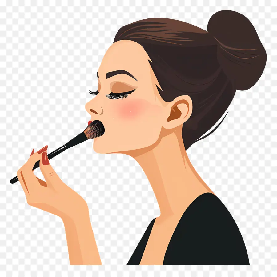 Femme Se Maquillant，Maquillage PNG