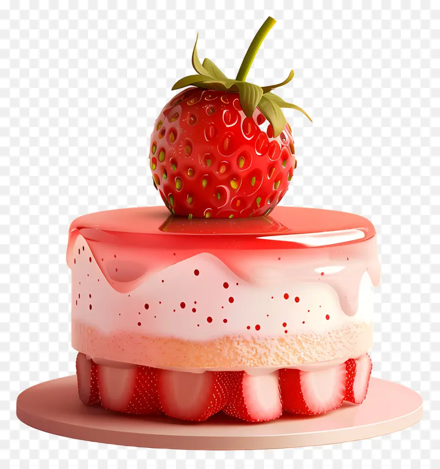 Gâteau Aux Fraises，Dessert PNG