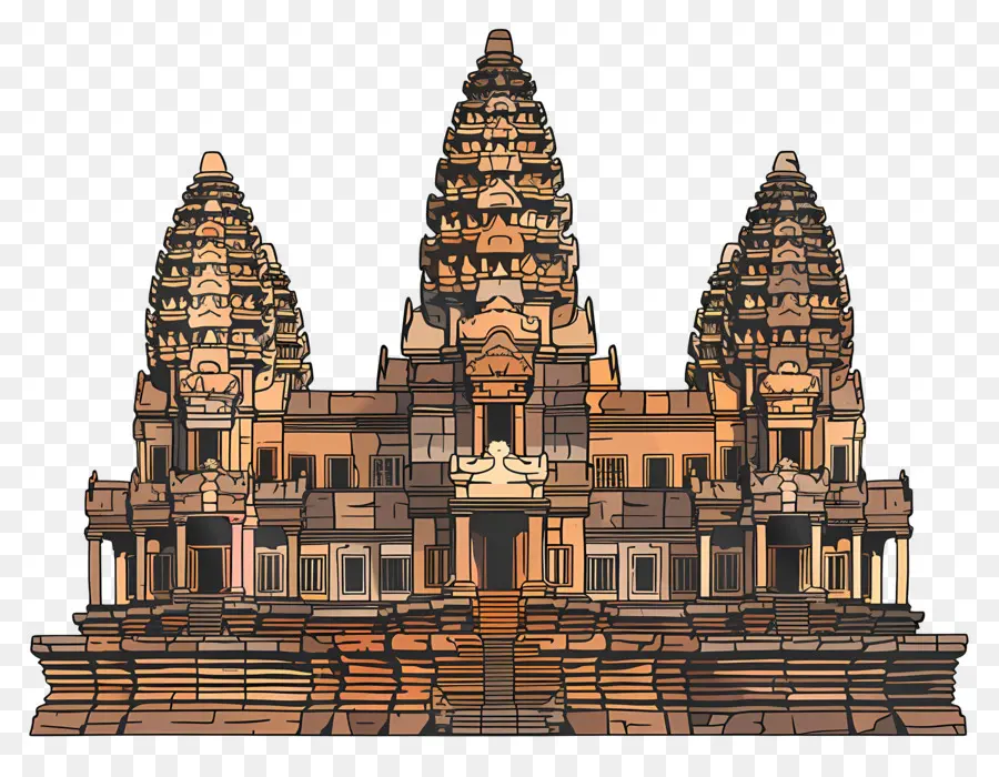 Angkor Wat，Bâtiment Orné PNG