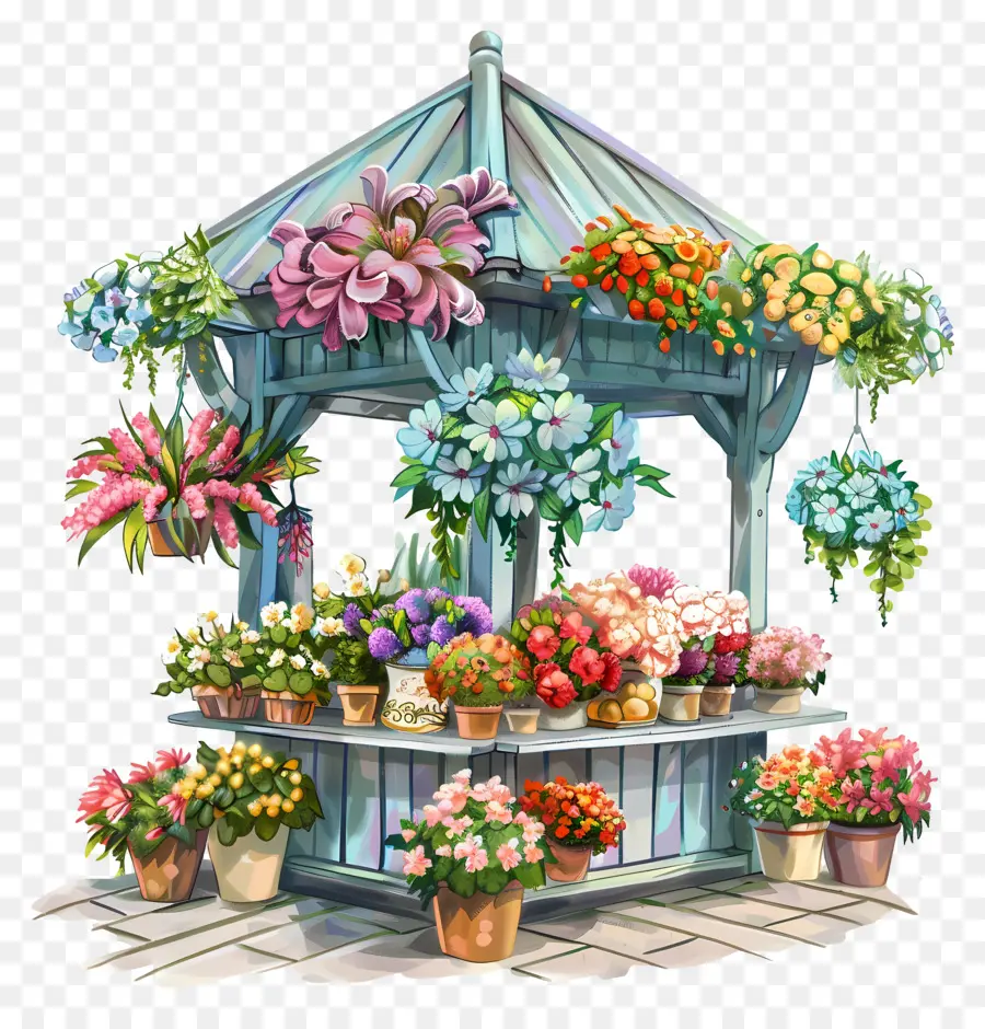 Kiosque De Fleurs，Boutique De Fleurs PNG