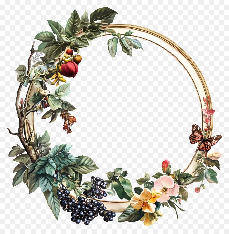 Couronne Florale，Fleurs PNG