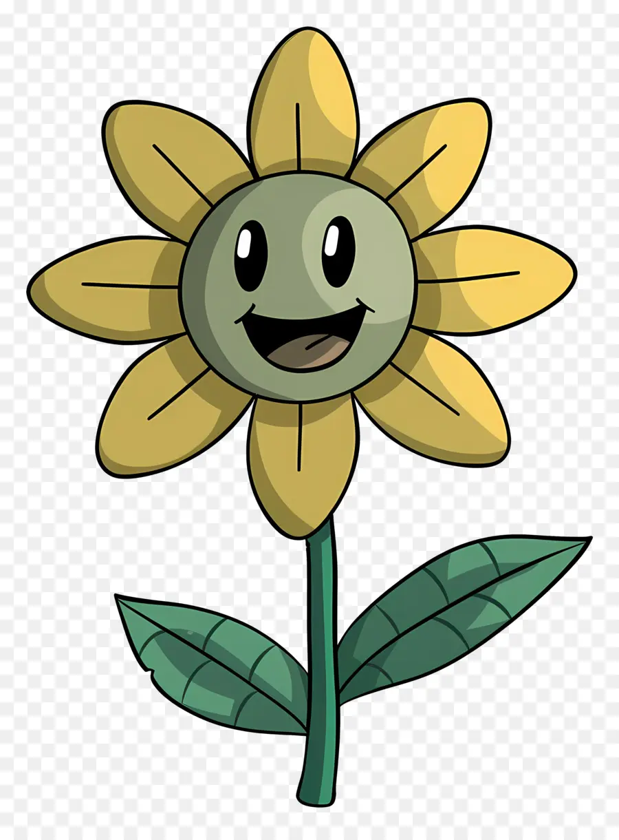 Dessin Animé De Fleurs，Fleur Souriante PNG