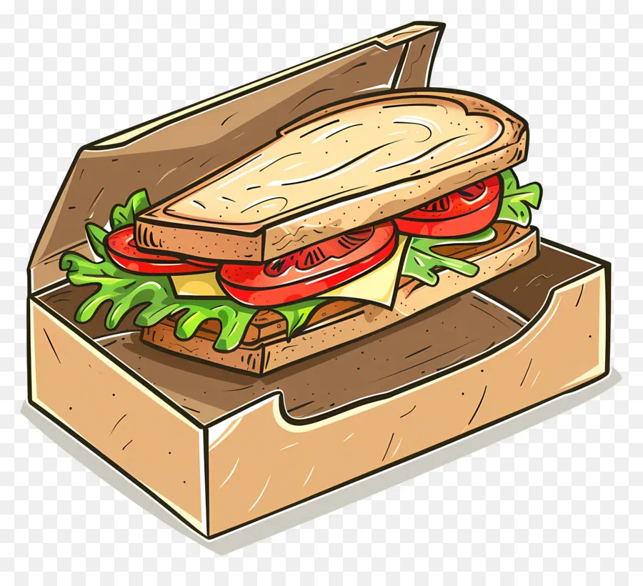 Sandwich En Boîte，Déjeuner PNG