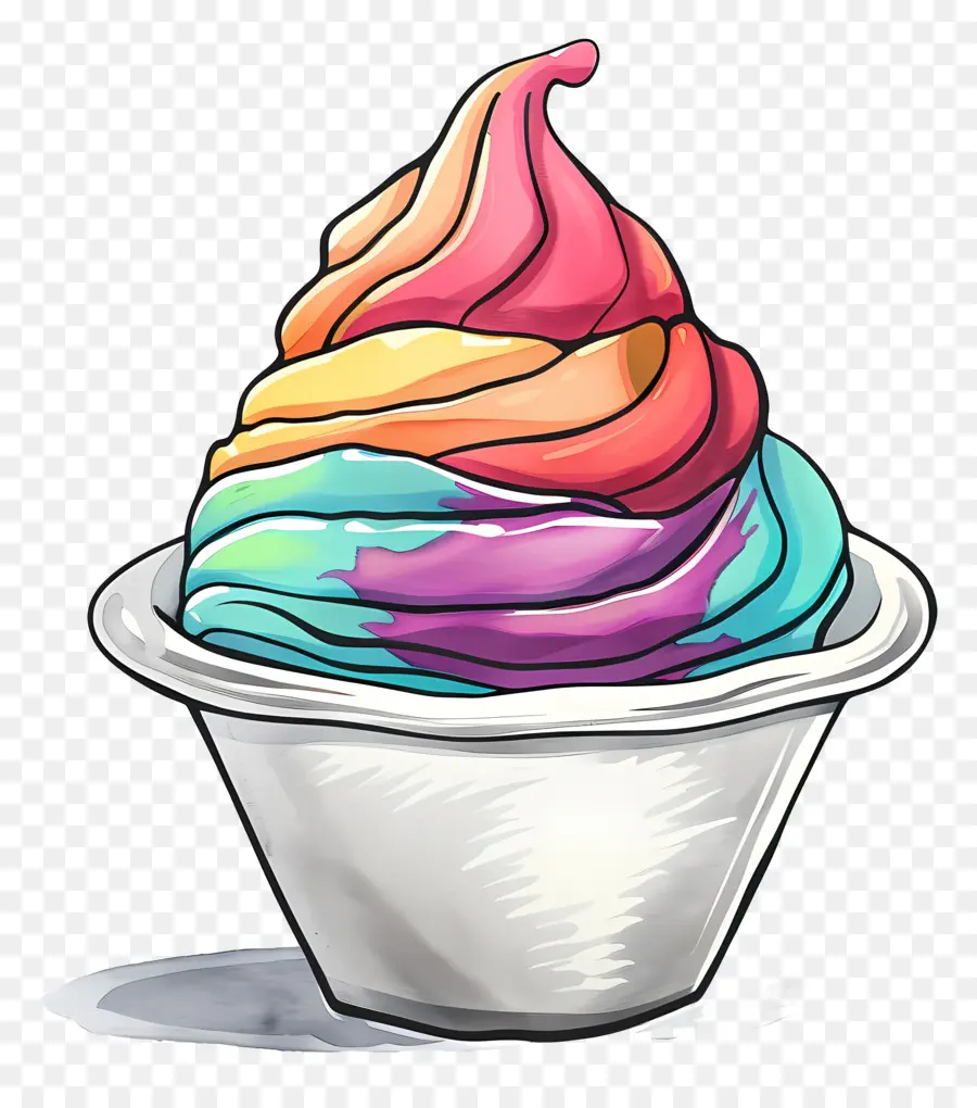 Glace Colorée，Dessert PNG