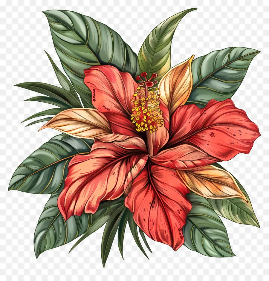 Fleur Tropicale，Fleur D'hibiscus PNG