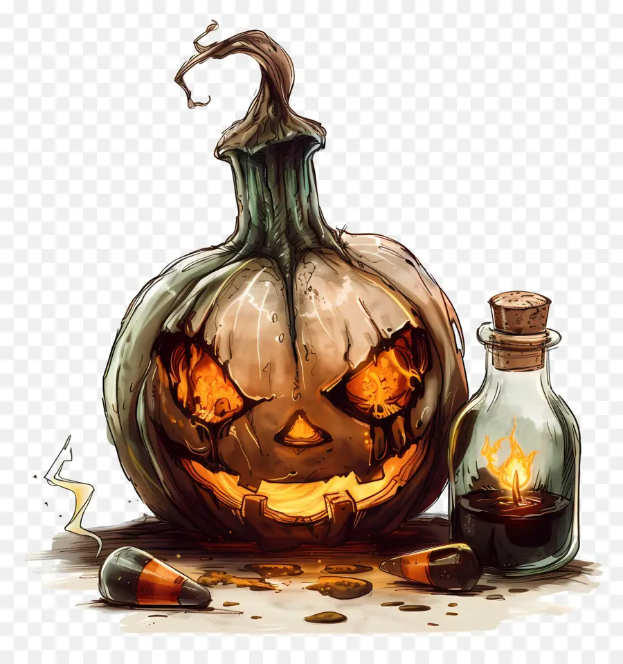 Poison D'halloween，Jackolantern PNG