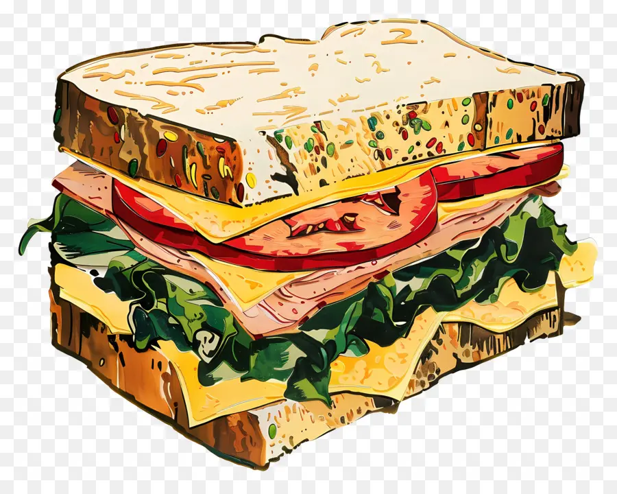 Sandwich，Sandwich à La Dinde PNG