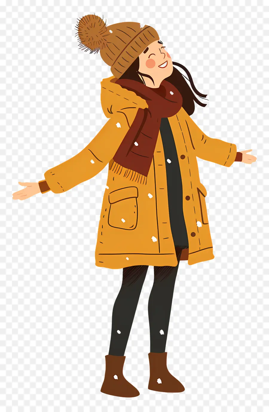 Fille En Hiver，La Mode D'hiver PNG