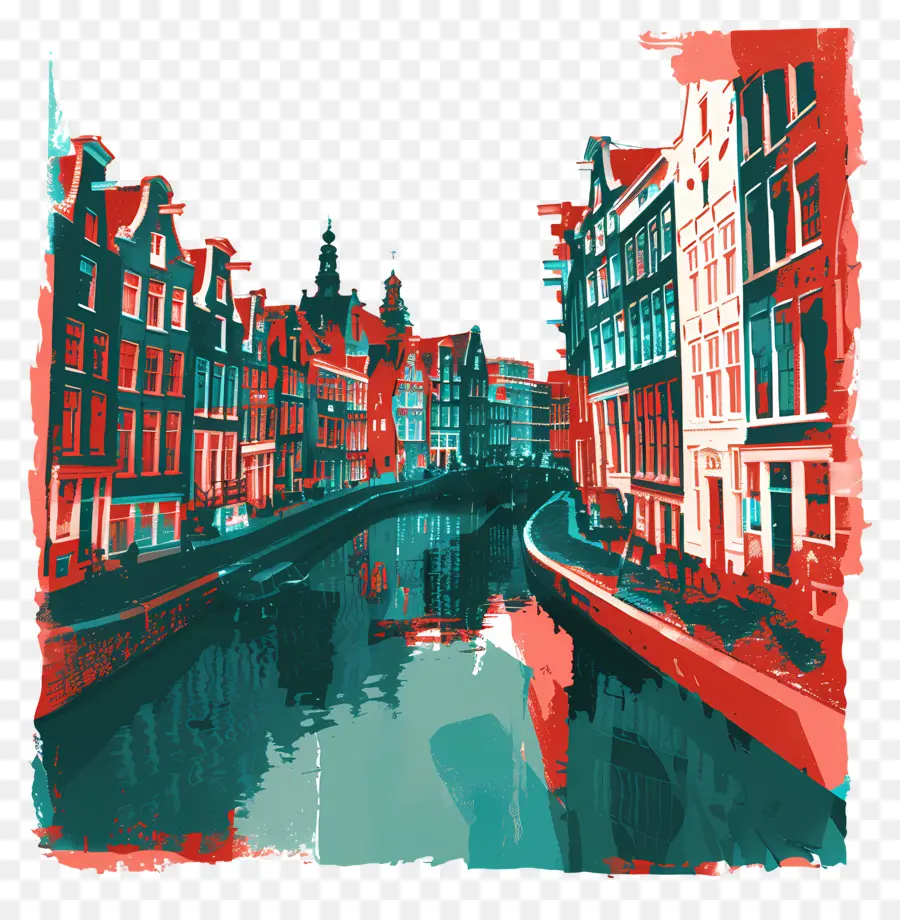 Canaux D'amsterdam，Paysage Urbain PNG