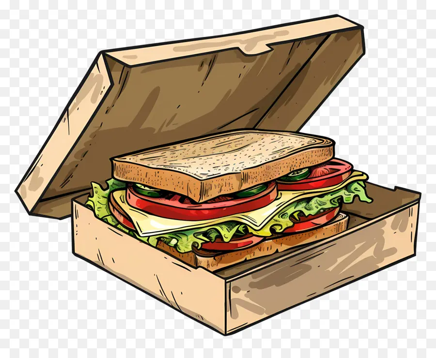 Sandwich Dans La Boîte，Sandwich PNG