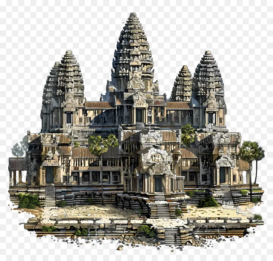 Angkor Wat，Ancien Temple PNG